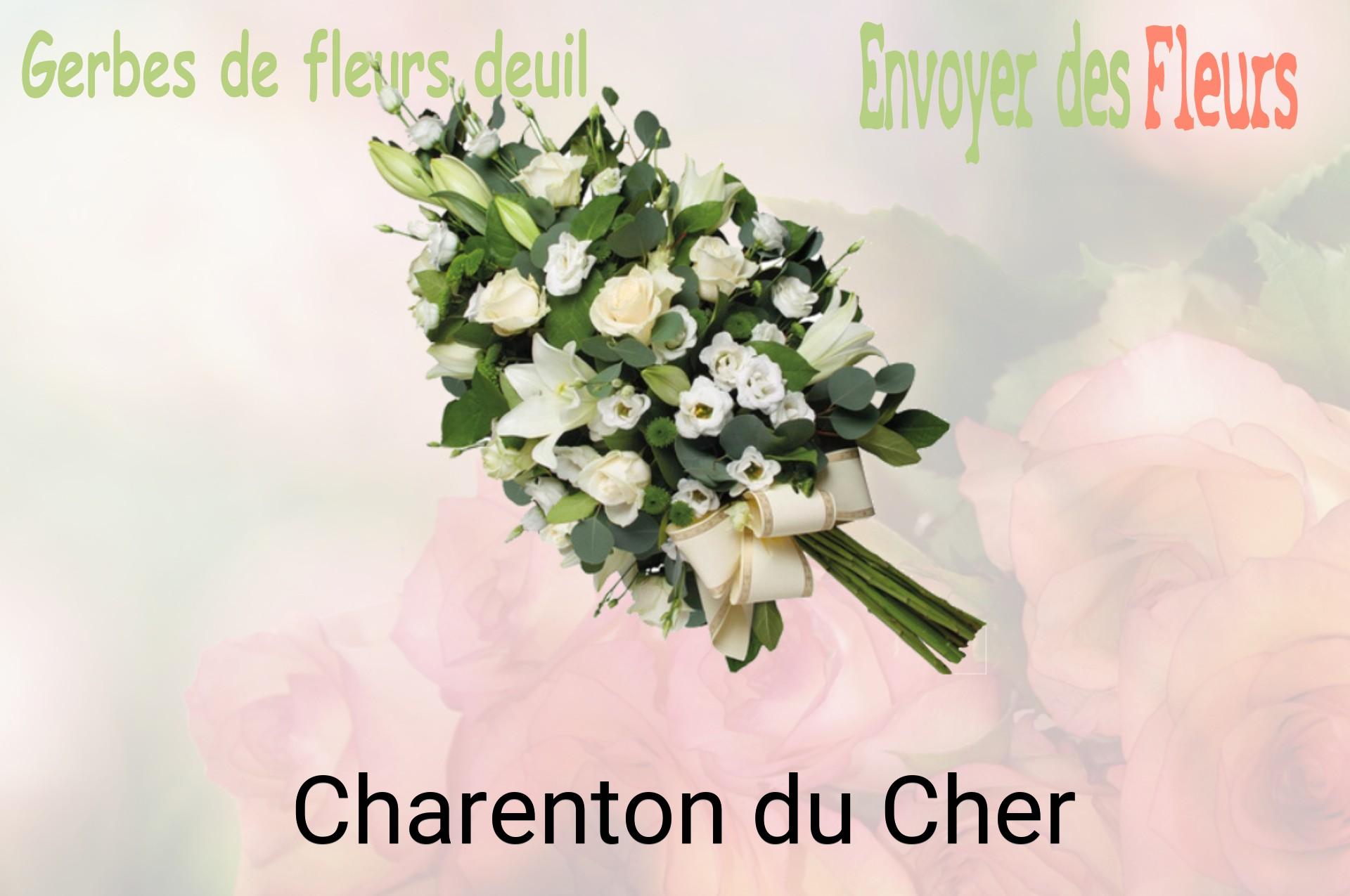 Gerbe de fleurs de deuil livrée à Charenton-du-Cher